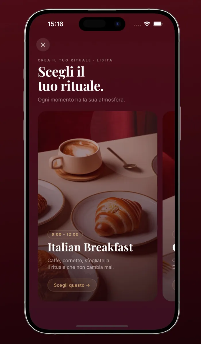Rituals in the Lisita app