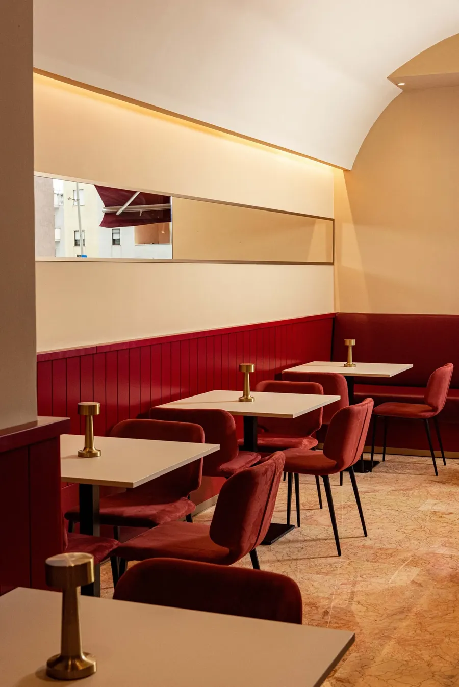 The dining room at Pasticceria Lisita
